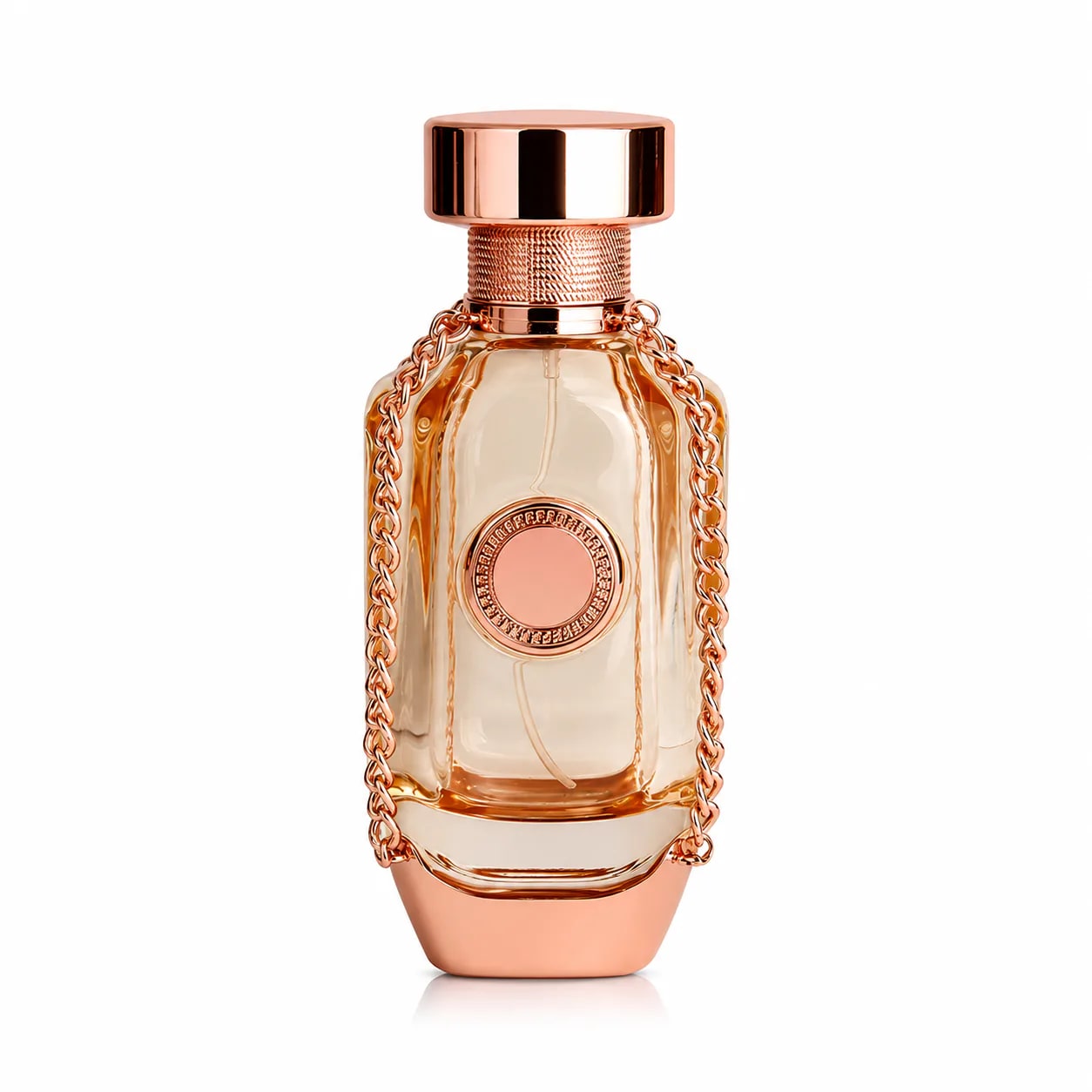 Square Chain Decor Embossed Perfume Bottle