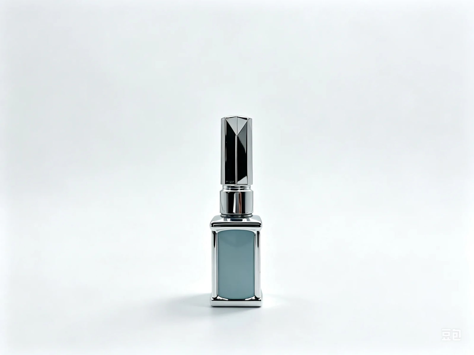 Geometric Chrome Nail Polish Bottle