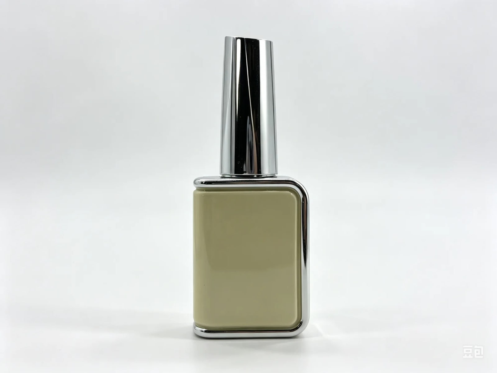 Square Metal-Trim Nail Polish Bottle